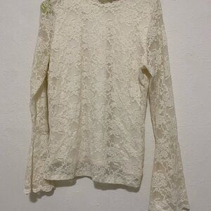 Vince Camuto Cream Lace Blouse